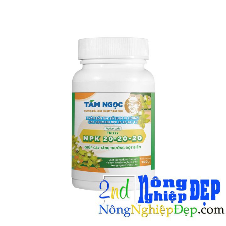 Phân Cho Hoa Lan Tăng Trưởng NPK Tám Ngọc 100g