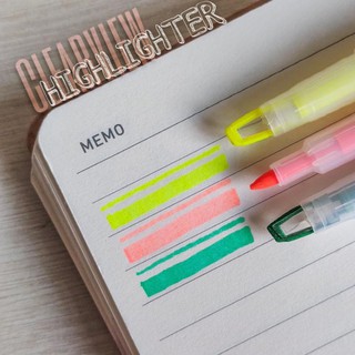 BÚT DẠ QUANG TRONG SUỐT (vàng, cam hồng, xanh) / CLEARVIEW HIGHLIGHTER FOR BUJO
