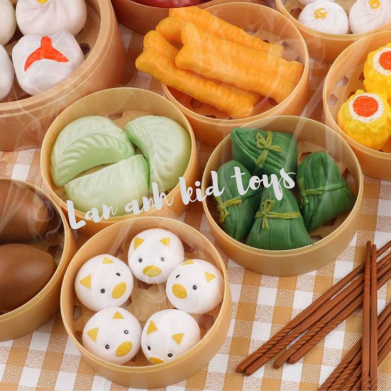 Đồ Chơi Nhà Bếp 59 món, Túi Dimsum, Rất Nhiều Món