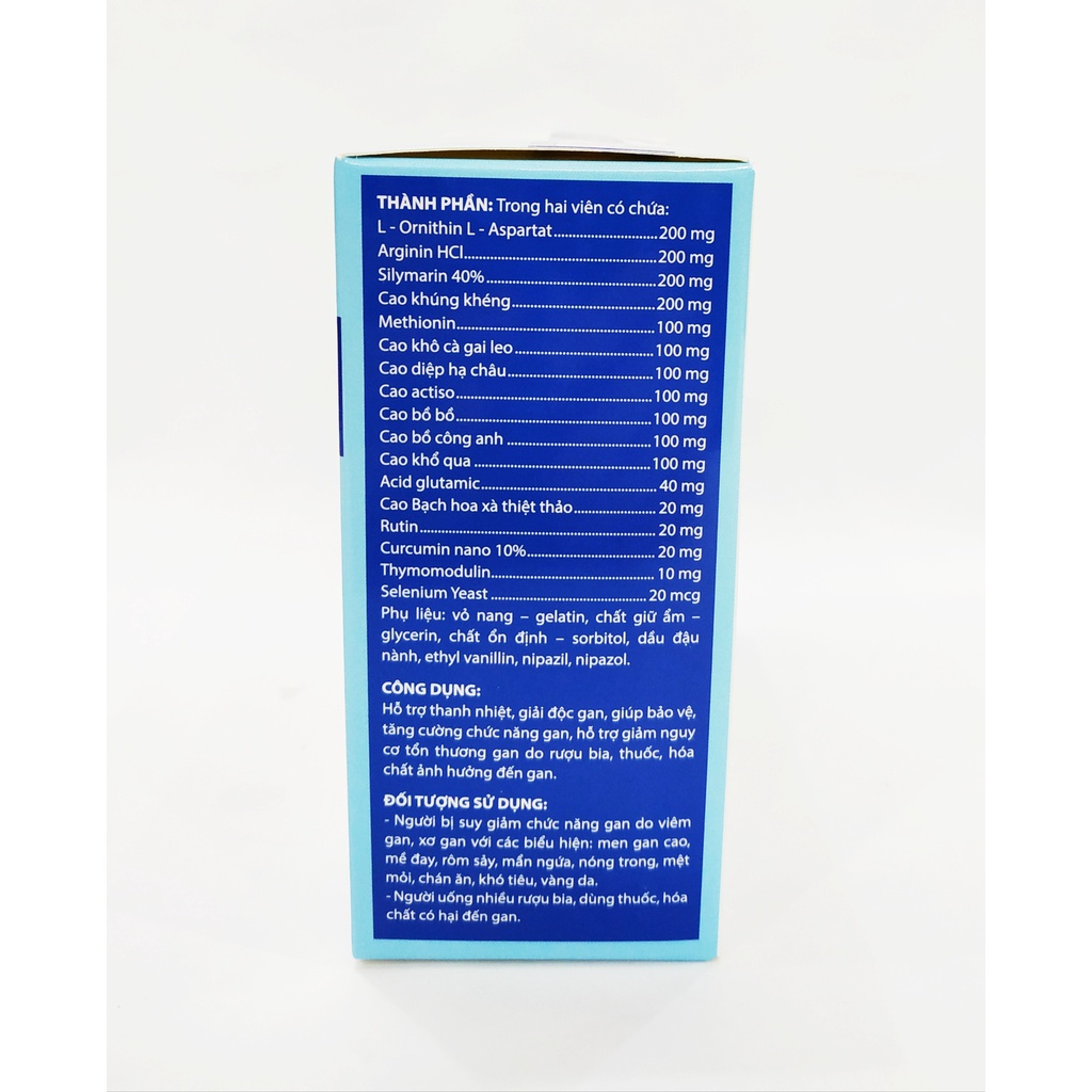 Viên Uống Bổ Gan Fortek Rb52 Plus - Giải Độc Gan - Hạ Men Gan - Bảo Vệ Tế Bào Gan - Tăng Cường Chức Năng Gan Hộp 50 Viên