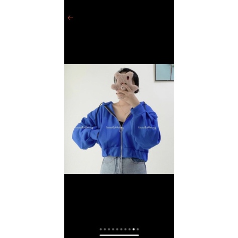 ÁO KHOÁC NỈ CROPTOP TAY PHỒNG CÓ MŨ SIÊU XỊN CHO CÁC CHỊ EM - THỜI TRANG HÀN QUỐC 2022 HIYU FASHION