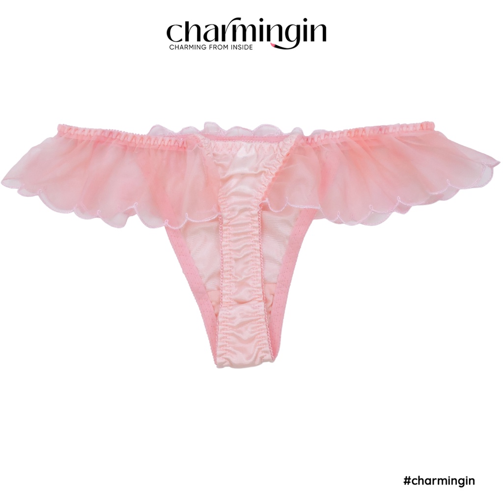 Quần lót T-back  dệt kim thời trang màu pastel lưng voan co giãn size M, L, 3L, 4L - QLTB0048