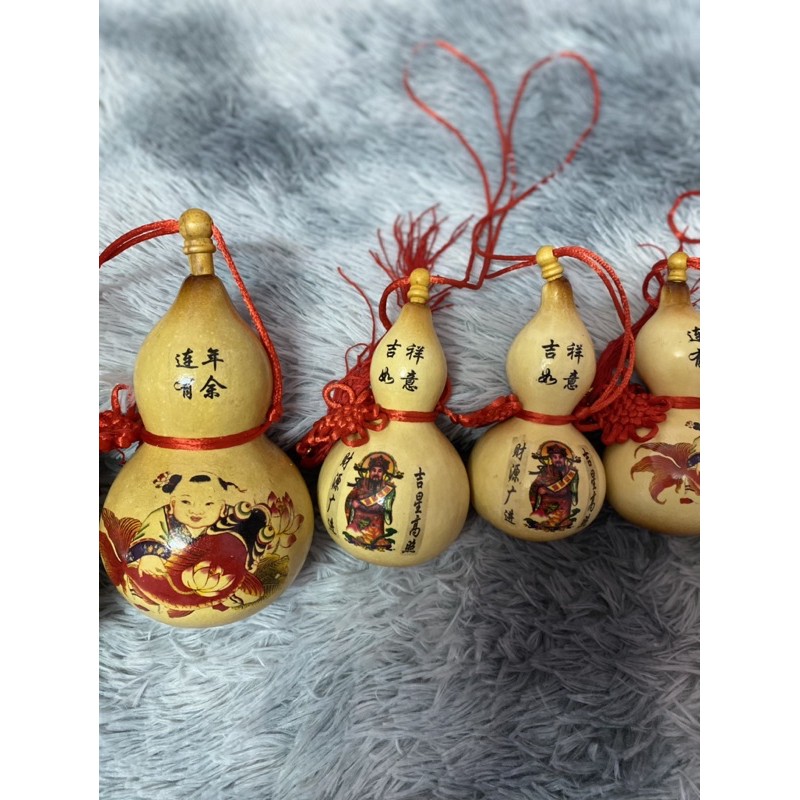 Quả hồ lô cầu con, vật treo phong thuỷ thu hút tài lộc, kèm nắp và dây kết đồng tâm loại to (sẵn hàng) | BigBuy360 - bigbuy360.vn