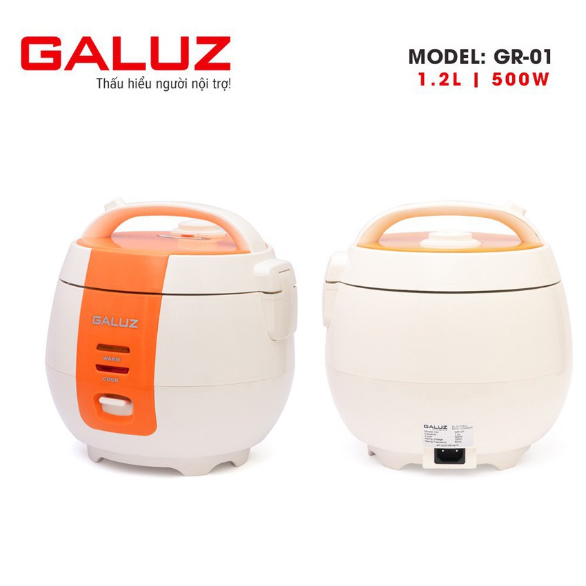 Nồi cơm điện Galuz GR-01, nồi cơm dung tích 1.2L phù hợp cho gia đình, hàng chính hãng bảo hành 13 tháng