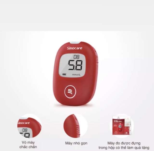 Máy đo đường huyết Safe AQ ( tặng 50 que+ 50 kim)