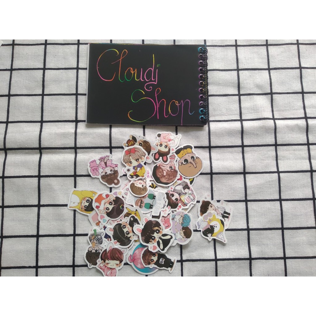 (HÀNG CÓ SẴN) Set sticker/Bộ hình dán dễ thương nhiều mẫu BTS - Đọc kĩ chú thích