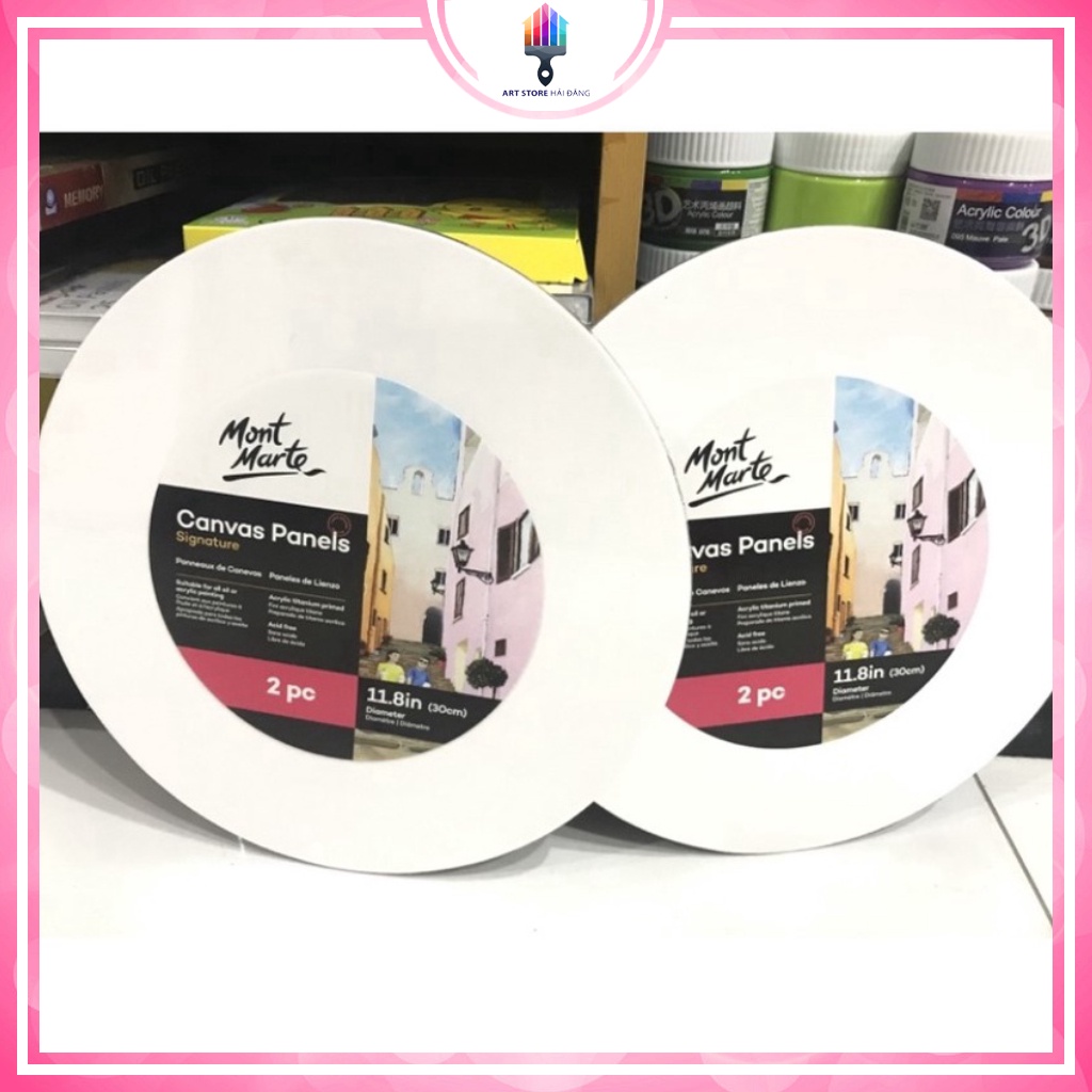 Toan vẽ Tranh Canvas ep tròn 30cm