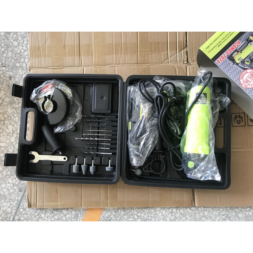 Bộ máy khoan 710W và máy mài cầm tay 750W XCORT Model XCOM03-2024 Kèm Phụ Kiện