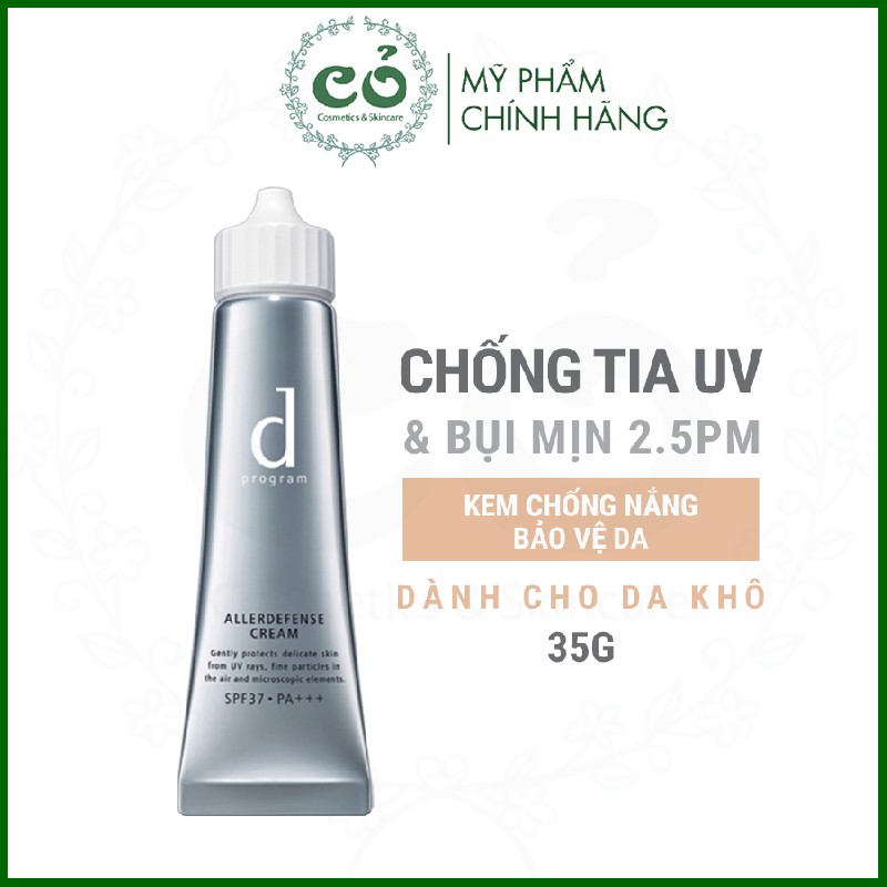 Kem chống nắng bảo vệ da khỏi bụi mịn và ô nhiễm môi trường D Program Allerdefense cream 35g