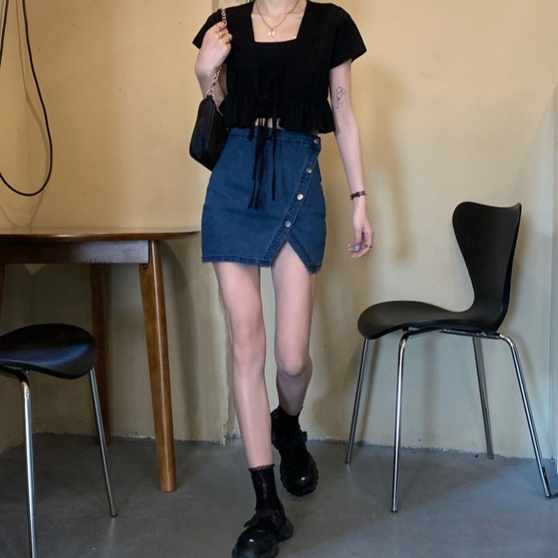 Chân váy denim phong cách hợp thời trang cho nữ D085 | BigBuy360 - bigbuy360.vn