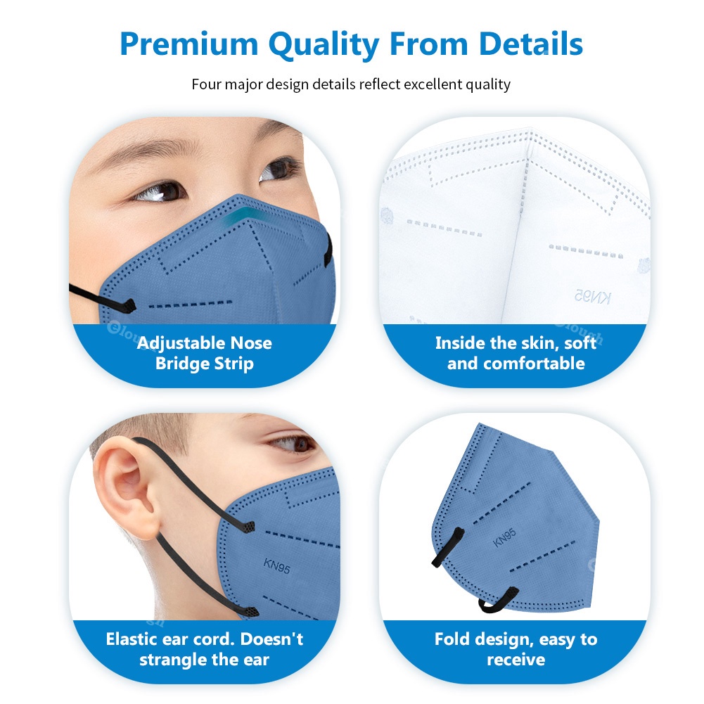 Set 10 Khẩu Trang Morandi Kn95 5 Lớp Bảo Vệ Cho Bé Ffp2