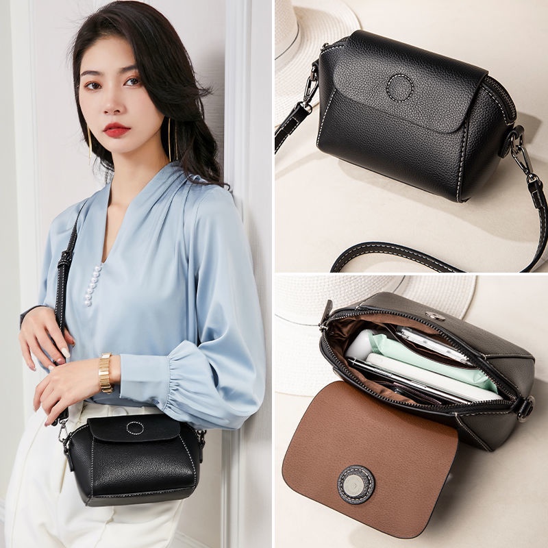 Túi Đeo Chéo Da Bò Thật Cỡ Nhỏ Thời Trang Nữ Sành Điệu