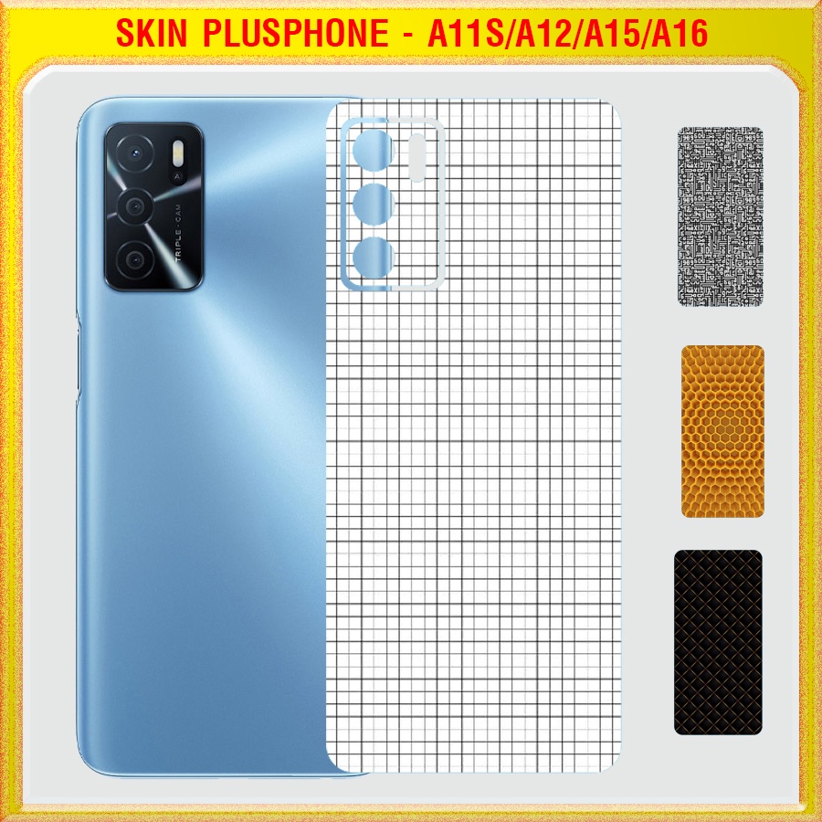 Dán Skin mặt sau cho Oppo A11s, A12, A15, A15s, A16, A16e, A16k, A16s in hình caro