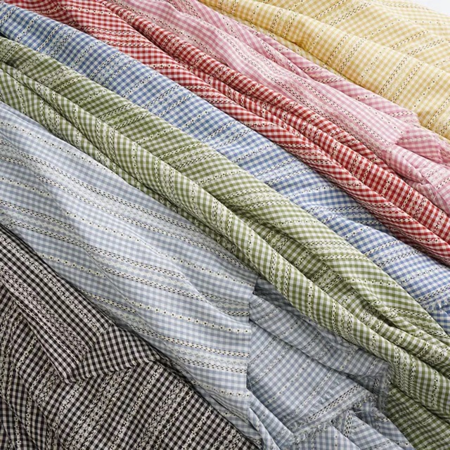 Vải caro hoa văn - kate