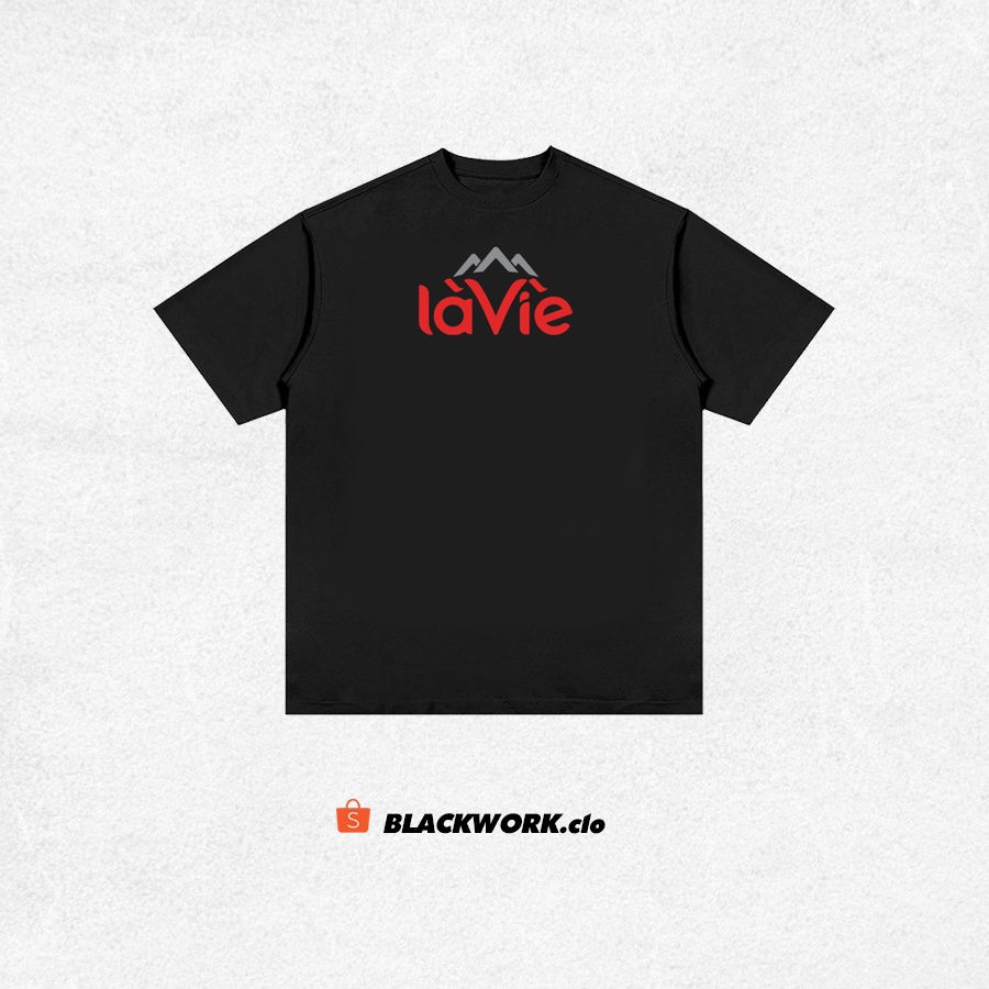 Áo Thun Là Vì Em 100% Cotton Tay Lỡ Unisex - Đen/Trắng Cổ Tròn | Blackwork