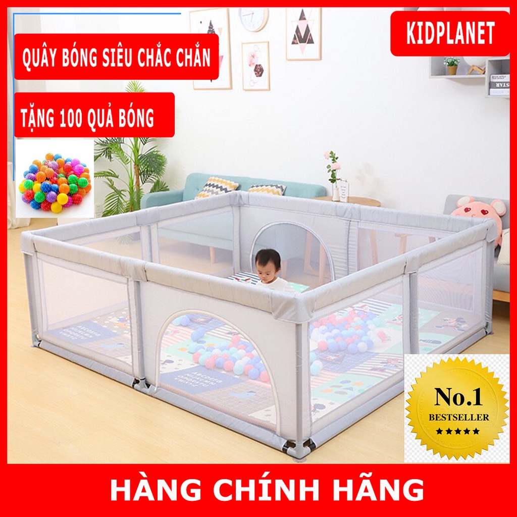 Quây bóng cho bé, nhà bóng lều bóng cho bé khung inox chống va đập [tặng 100 quả bóng]