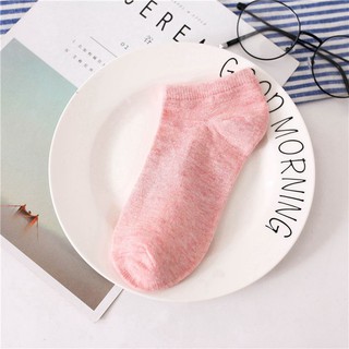 Vớ cotton màu hồng nhạt cho nữ