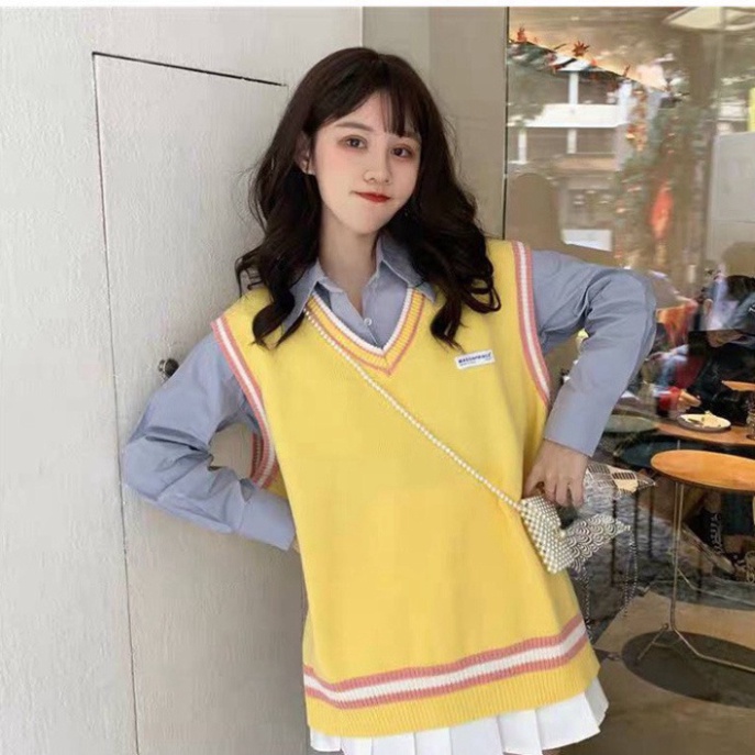 Áo Len Gile Thời Trang Quảng Châu, Áo Gile Len Sắc Màu Đơn Giản Cá Tính Nổi Bật | BigBuy360 - bigbuy360.vn