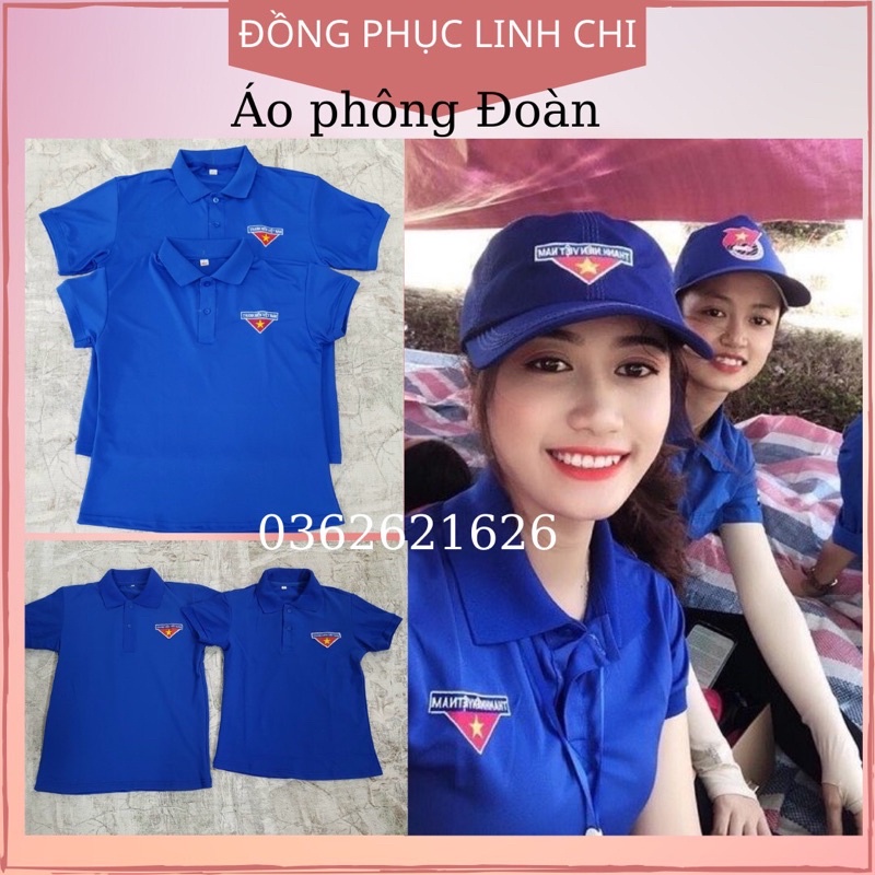 Áo Phông Đoàn Thanh Niên Chất Đẹp Co Giãn Logo Thêu