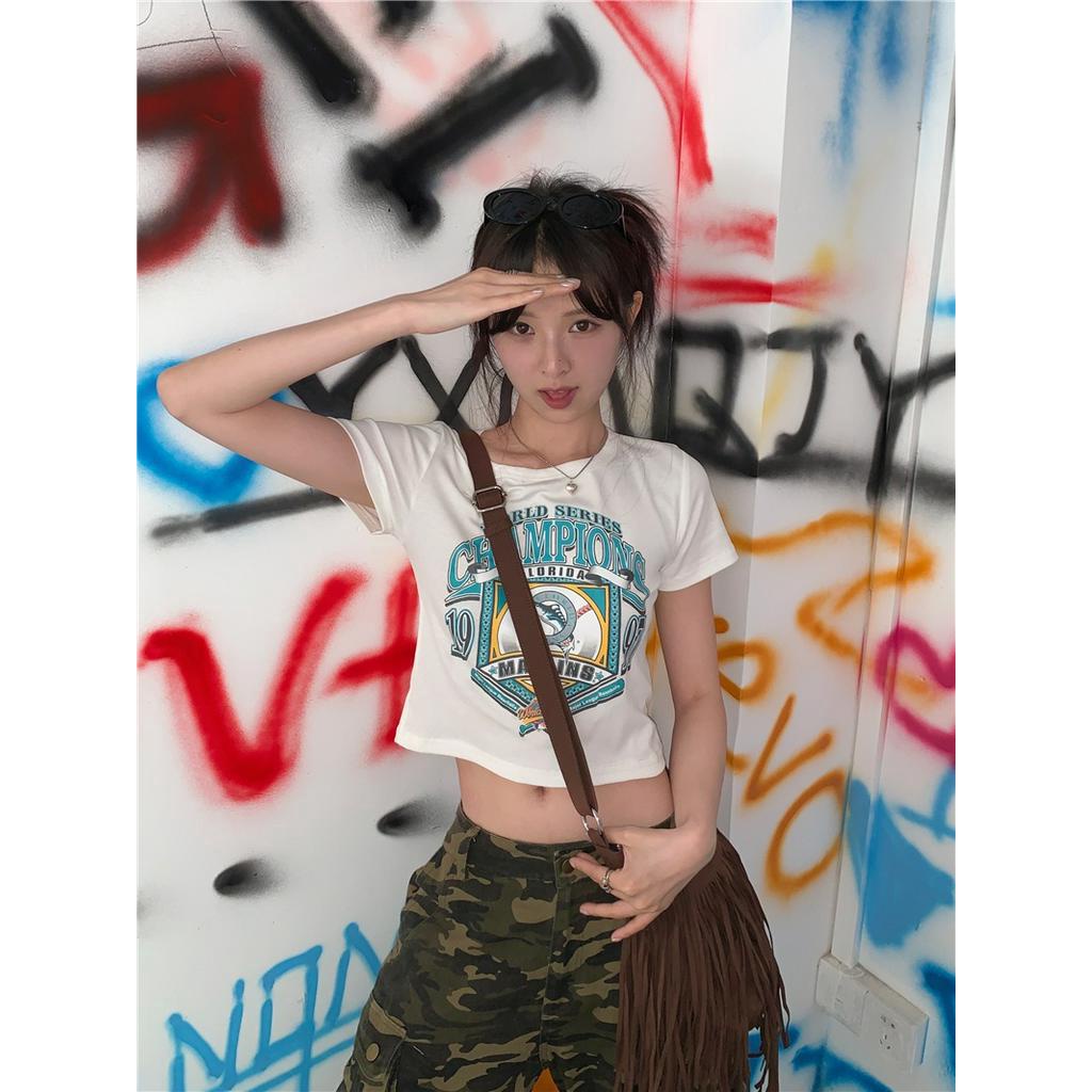 Áo Thun Dáng Ôm In Chữ Thời Trang Mùa Hè 64017