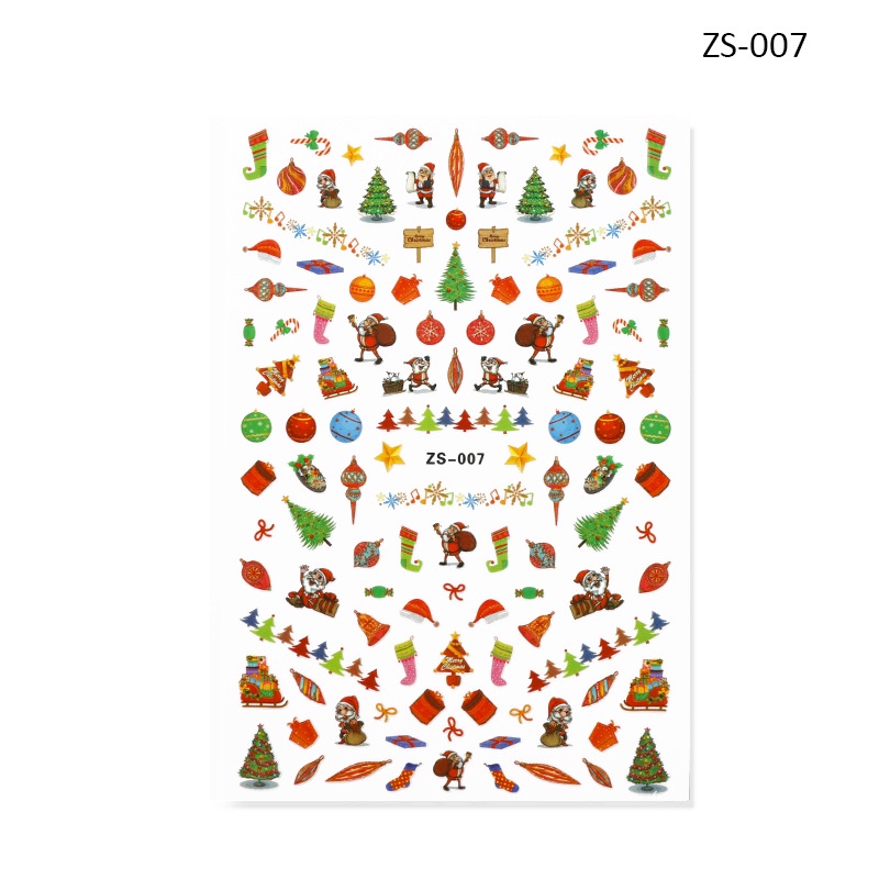 Sticker Trang Trí Móng Noel Siêu Đẹp Mã ZS