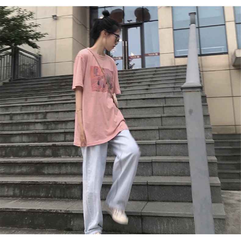 Áo Thun Nữ Ngắn Tay In Hình Hoạt Hình Phong Cách Hàn Quốc | BigBuy360 - bigbuy360.vn