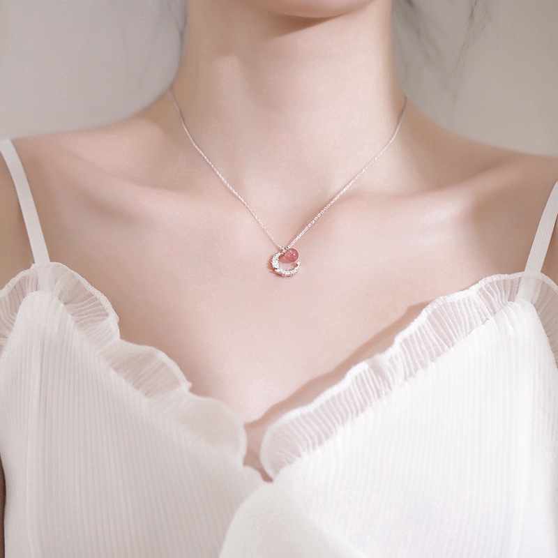 Pha Lê Đá Quý Bạc Vòng Cổ Mặt Dây Chuyền Crystal Gemstone Silver Pendant Necklace Female Jewelry | BigBuy360 - bigbuy360.vn