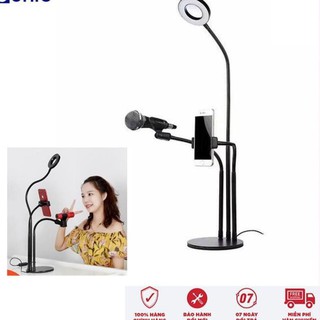 Đèn livestream để bàn - Đèn hỗ trợ livestream đa năng 3 trong 1- Siêu sáng