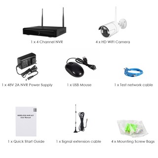 Bộ Camera Wifi Kiwivision NVR4200 Kit 4 Mắt 1080P