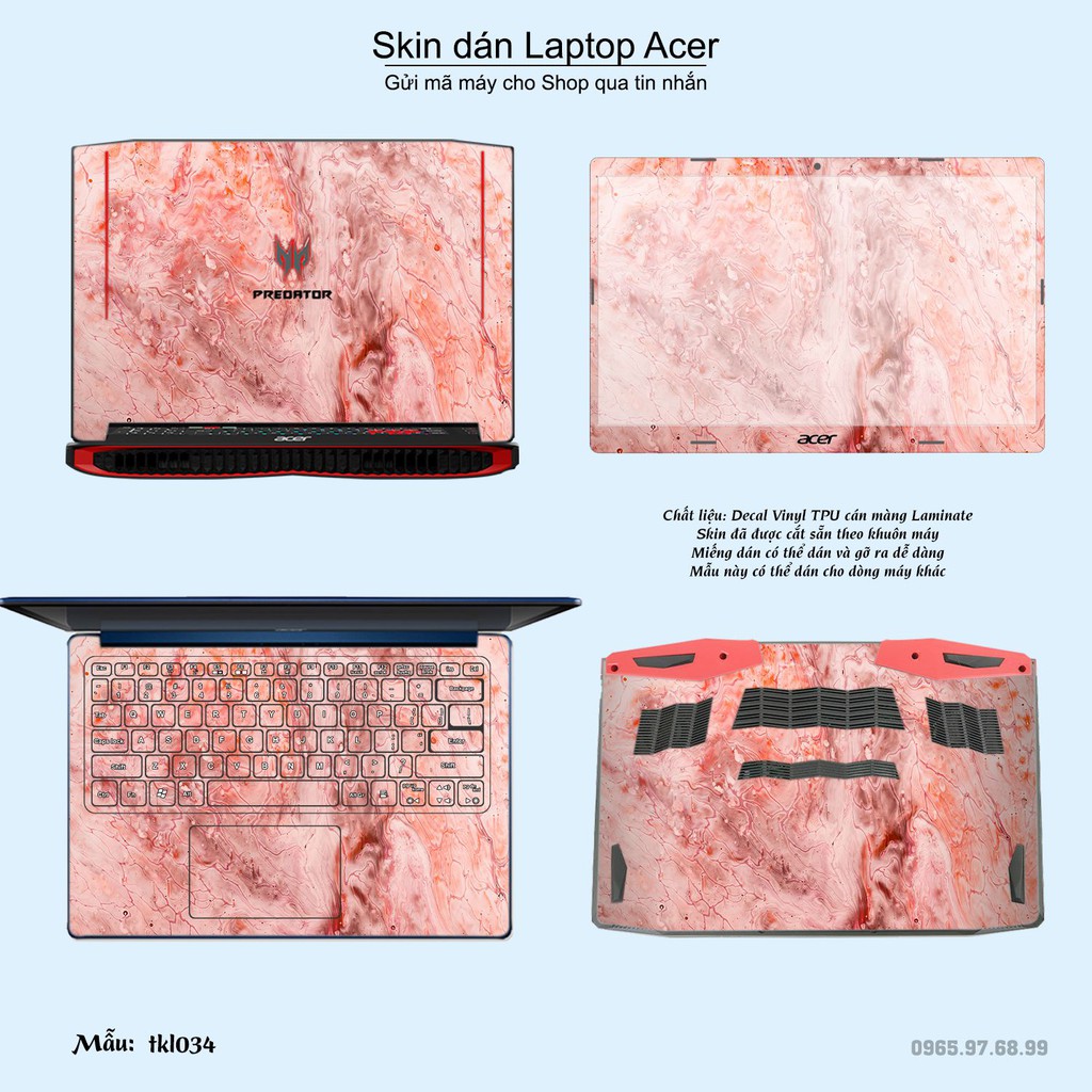 Skin dán Laptop Acer in hình thiết kế nhiều mẫu 6 (inbox mã máy cho Shop)