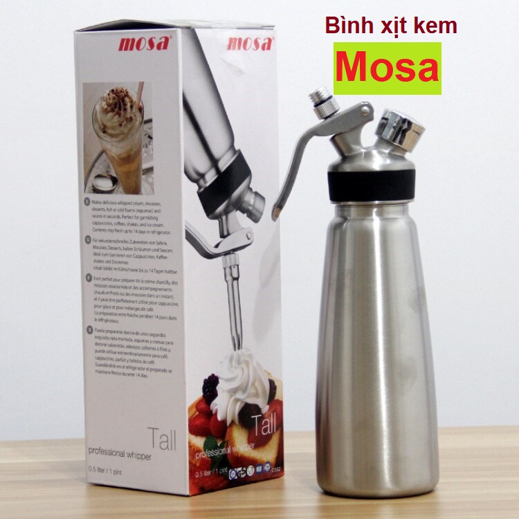 [Chính hãng] Bình xịt kem tươi MOSA cao cấp 500ml hàng nhập khẩu