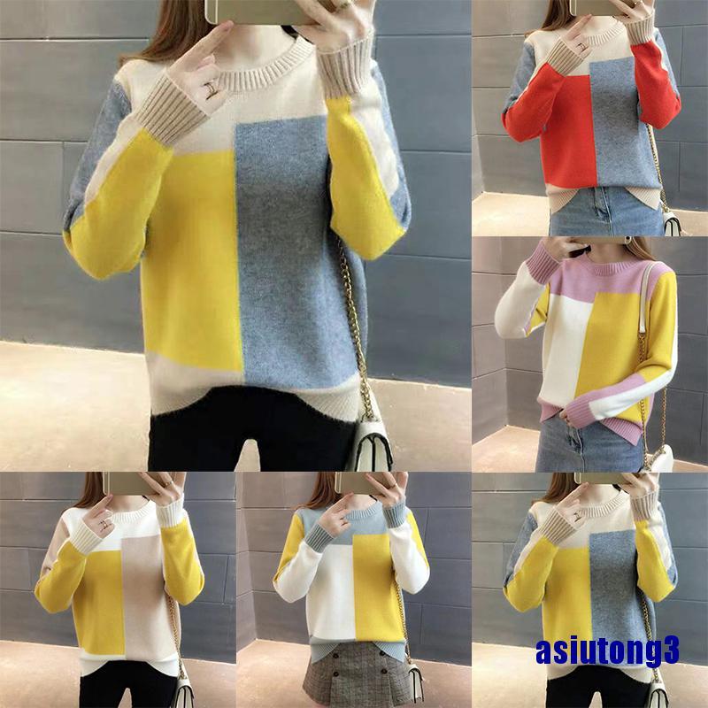 Áo Len Nữ Dài Tay Cổ Tròn Thời Trang Hàn 3 Màu Lựa Chọn | BigBuy360 - bigbuy360.vn