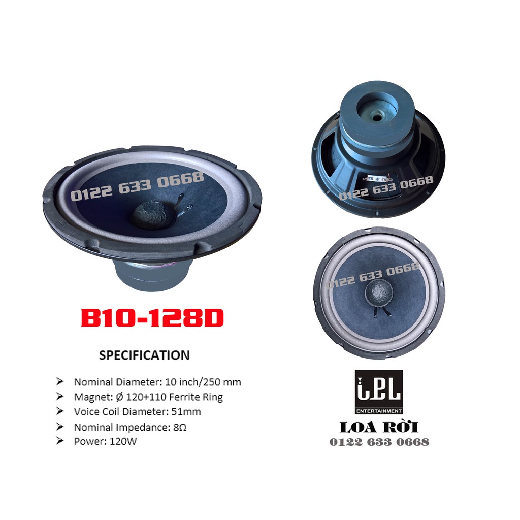 Loa bass rời IPL Bass 25 phi 120+110 C51 B10-128D (1 chiếc)