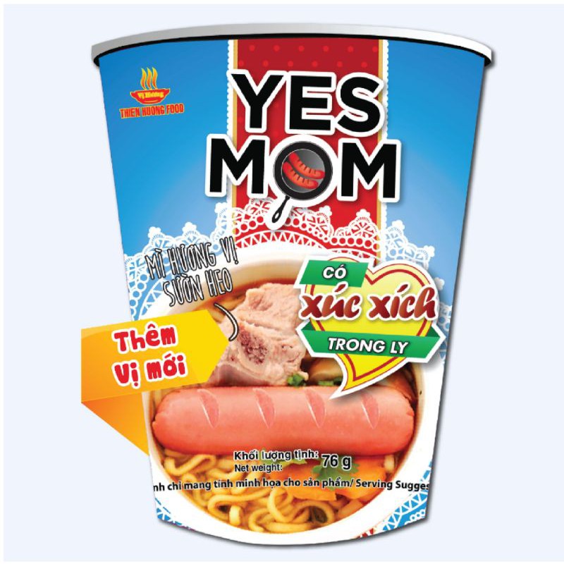 Mì Ly YES MOM có xúc xích