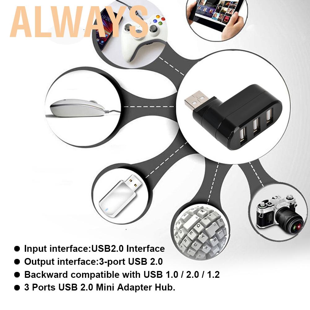 Hub kết nối 3 cổng USB 2.0 chuyên dụng cho PC Notebook Laptop