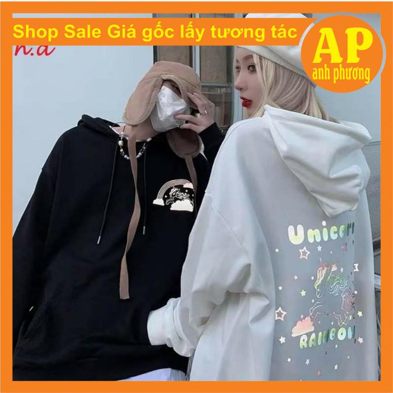 Áo hodie phản quang Rain gowm nỉ bông💝form thụng nam nữ kiểu dáng unisex💝 | BigBuy360 - bigbuy360.vn