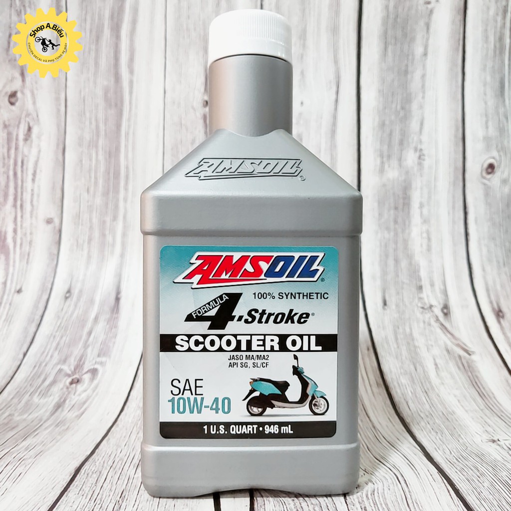 Dầu nhớt tổng hợp AMSOIL chính hãng SAE 10W-40 cho xe số và xe tay ga