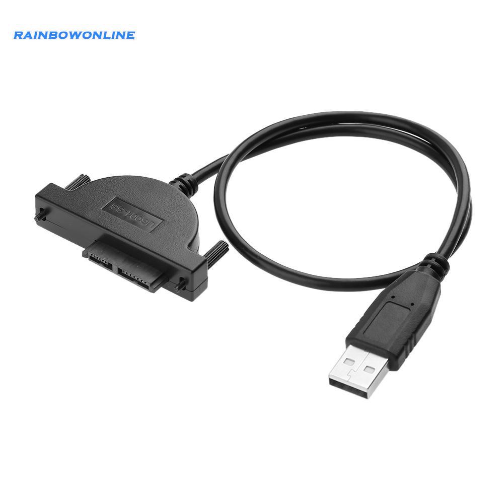 Cáp Chuyển Đổi Usb 2.0 Sang Mini Sata 7 + 6 13pin Cho Laptop Cd / Dvd Rom