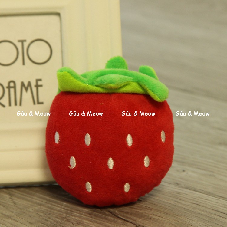 Đồ chơi thú cưng chó mèo thú bông và trái cây nhồi bông giúp vui vẻ giảm stress size mini bóp kêu