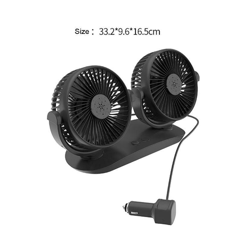 Quạt Tản Nhiệt Hai Đầu 3 Tốc Độ Gió 12v 24v Có Thể Điều Chỉnh 360 Độ Cho Xe Hơi / Tàu Thuyền / Xe Hơi / Tàu Thuyền