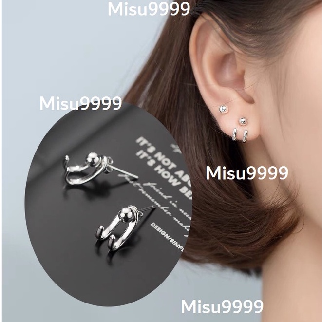 Khuyên titan móc ft bi xỏ nam nữ