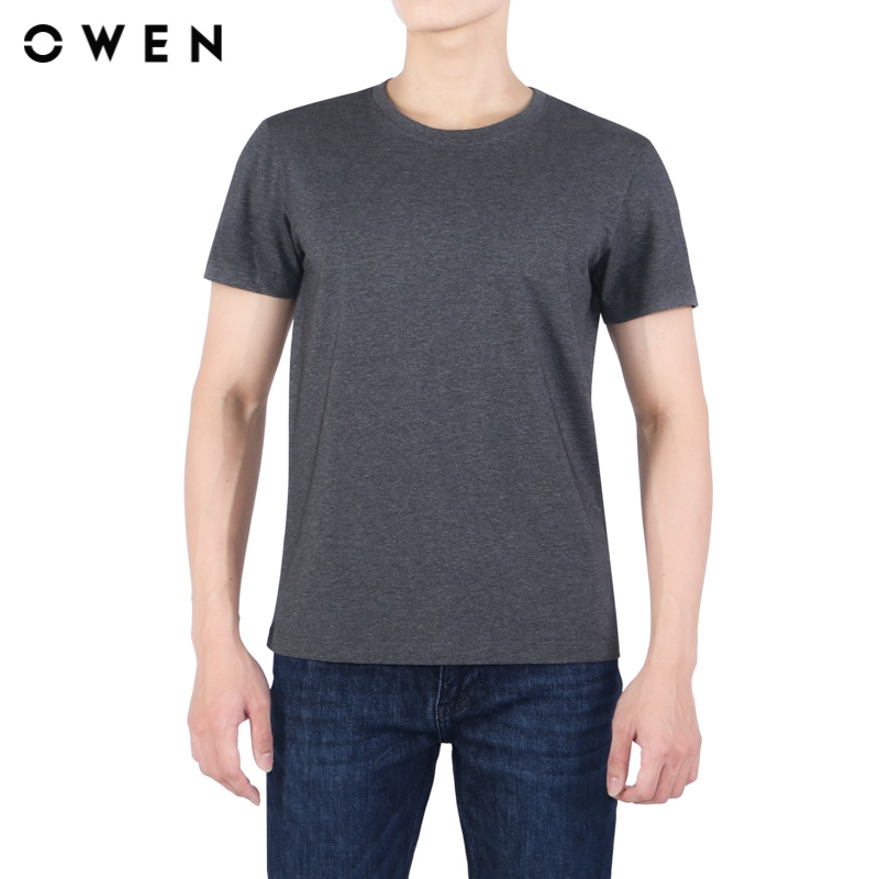 Áo Tshirt ngắn tay Nam Owen Cotton Body Fit màu Xám - TS22352