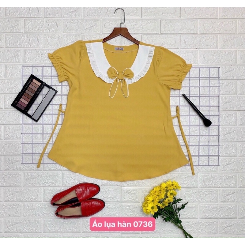 Áo bà bầu Áo lụa hàn mùa hè siêu mát thiết kế công sở cao cấp chất voan lụa Hàn
