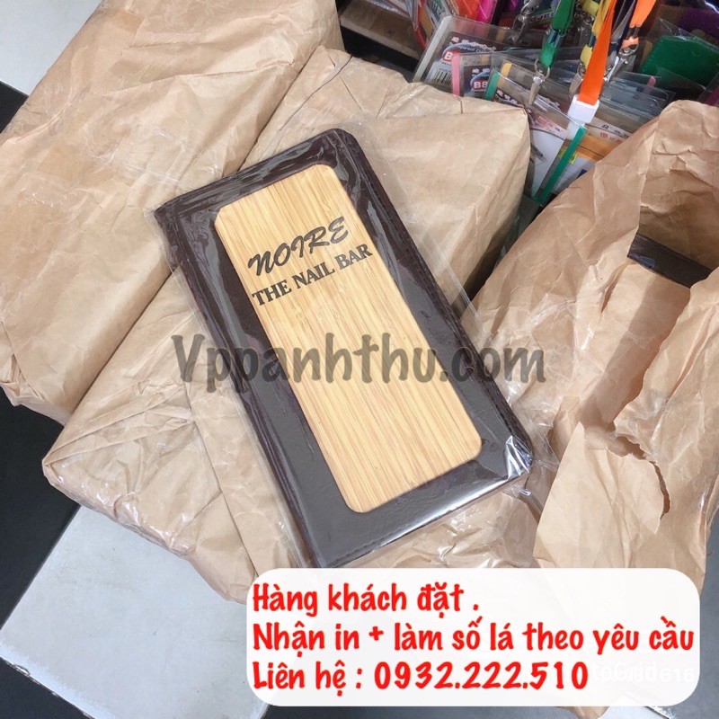 BÌA TAP KẸP BILL TÍNH TIỀN GỖ