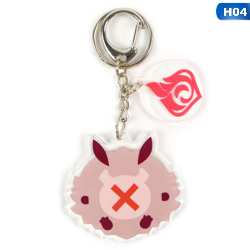 flowersqueen Móc khóa acrylic hình nhân vật game Genshin Impact