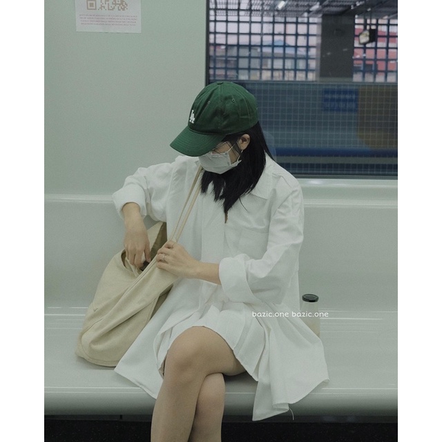 Áo sơ mi 1 cúc oversize, sơ mi 1 cúc ulzzang Bazic one