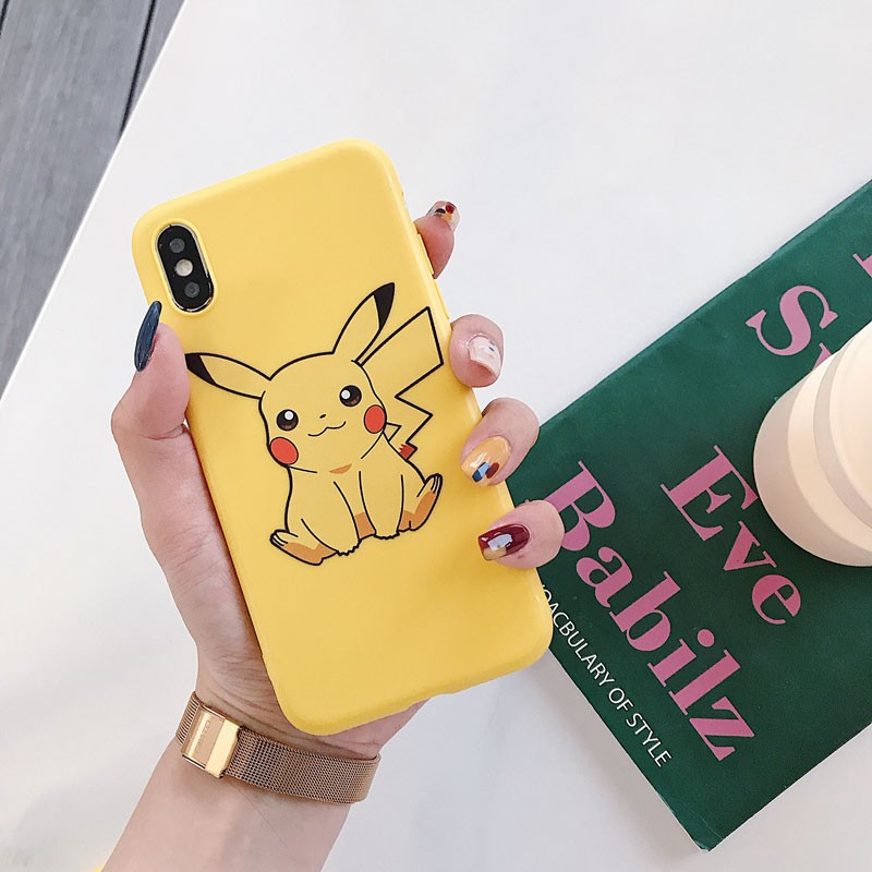 Ốp điện thoại in hình pikachu xinh xắn cho Iphone 6 6s 6plus 6splus 7 8 7plus 8plus X XS XR XS Max