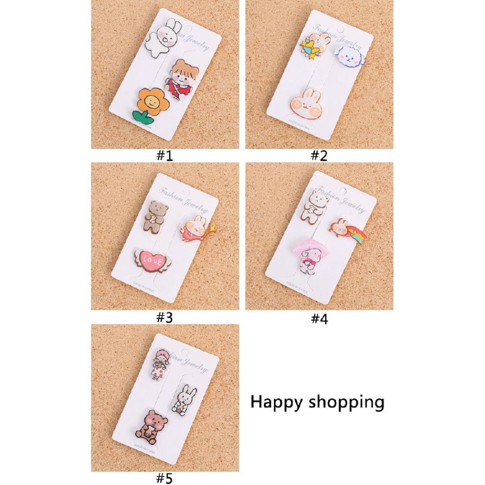 Bộ 3 huy hiệu cài áo thiết kế nhân vật hoạt hình đáng yêu dành cho phái nữ