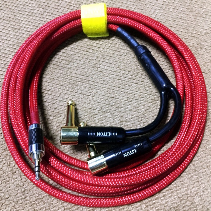 Dây 3.5 ly ra 2 đầu 6 ly, dây tín hiệu âm thanh, dây 3.5mm, dây 6ly