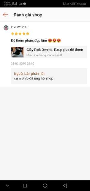 Giày Rick Owens. R.e.p plus đế thơm | BigBuy360 - bigbuy360.vn